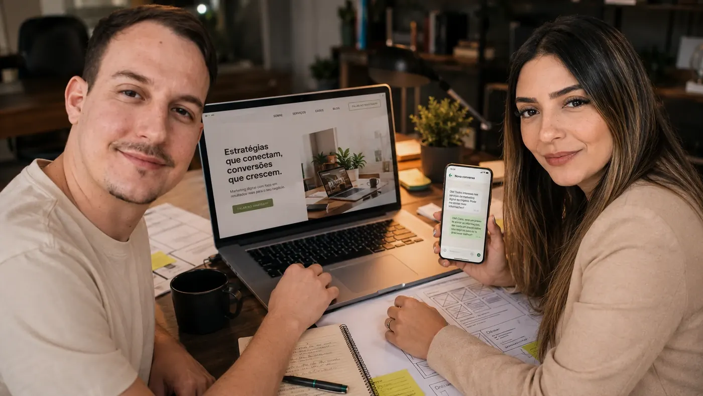 Landing page para campanhas e WhatsApp